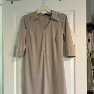 Beige Classic Dress